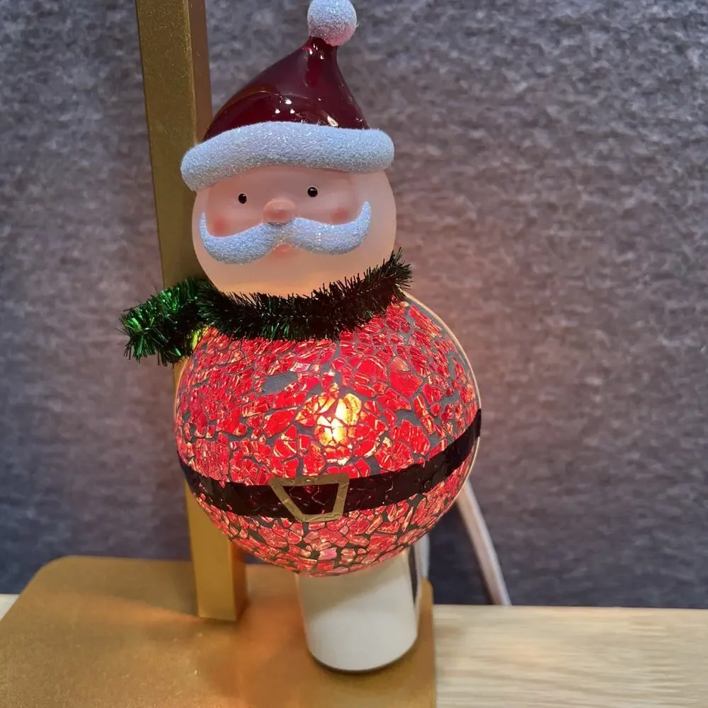 Stained Glass Santa Night Light